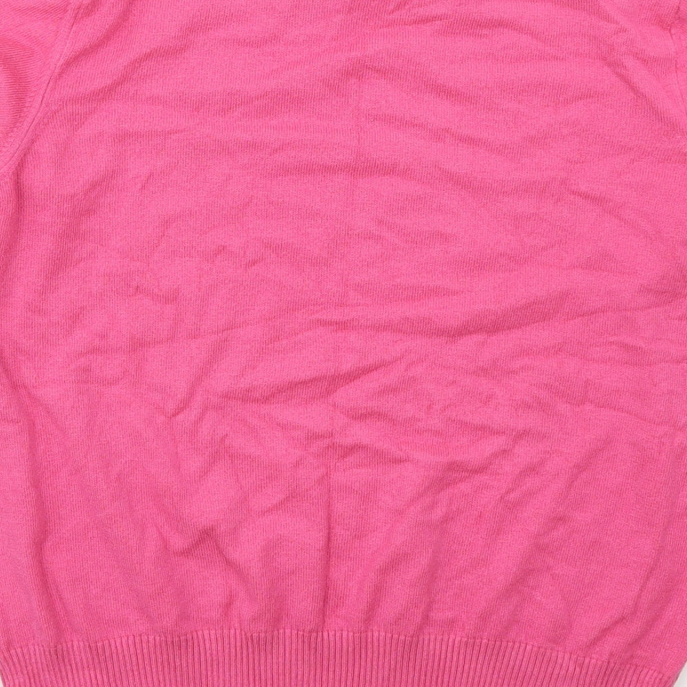 Rabe Womens Pink Mock Neck Modal Pullover Jumper Size 14