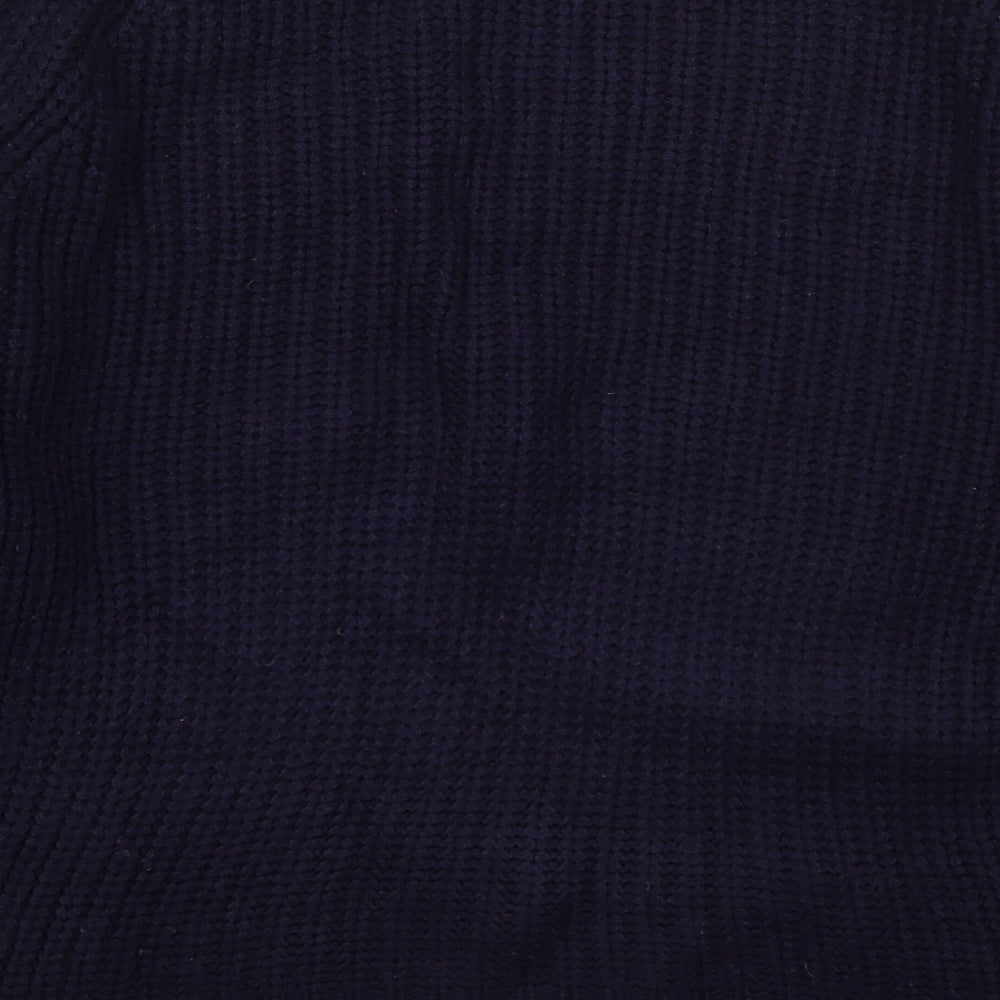 Dorothy Perkins Womens Blue Crew Neck Acrylic Pullover Jumper Size 10