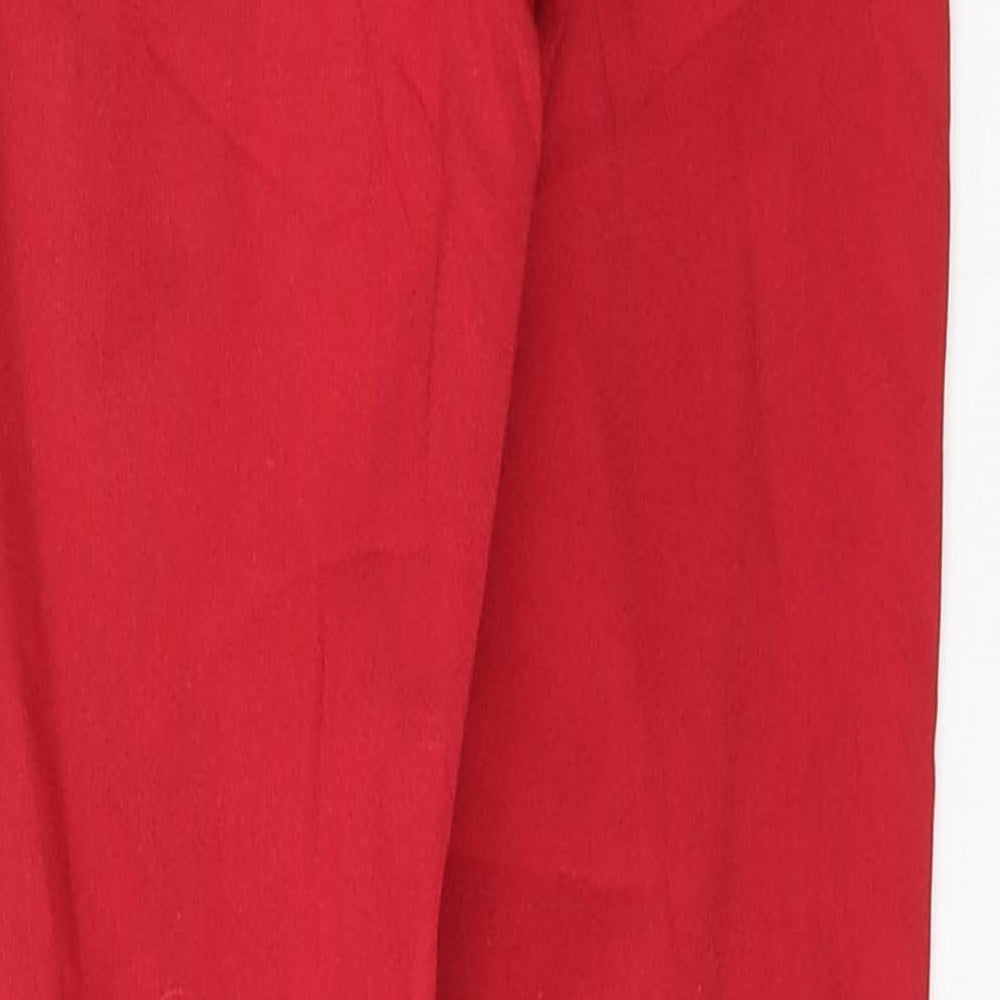 Pieces Womens Red Cotton Skinny Jeans Size 2XS L30 in Regular Button