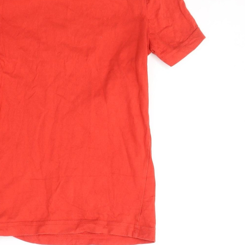 F&F Boys Red Cotton Basic T-Shirt Size 5-6 Years Round Neck Pullover - Keep it Real