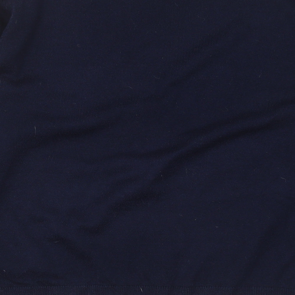 Marks and Spencer Womens Blue Crew Neck Acrylic Pullover Jumper Size M