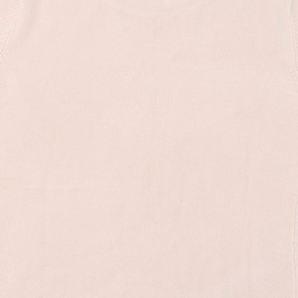 EA Womens Pink Crew Neck Acrylic Pullover Jumper Size M