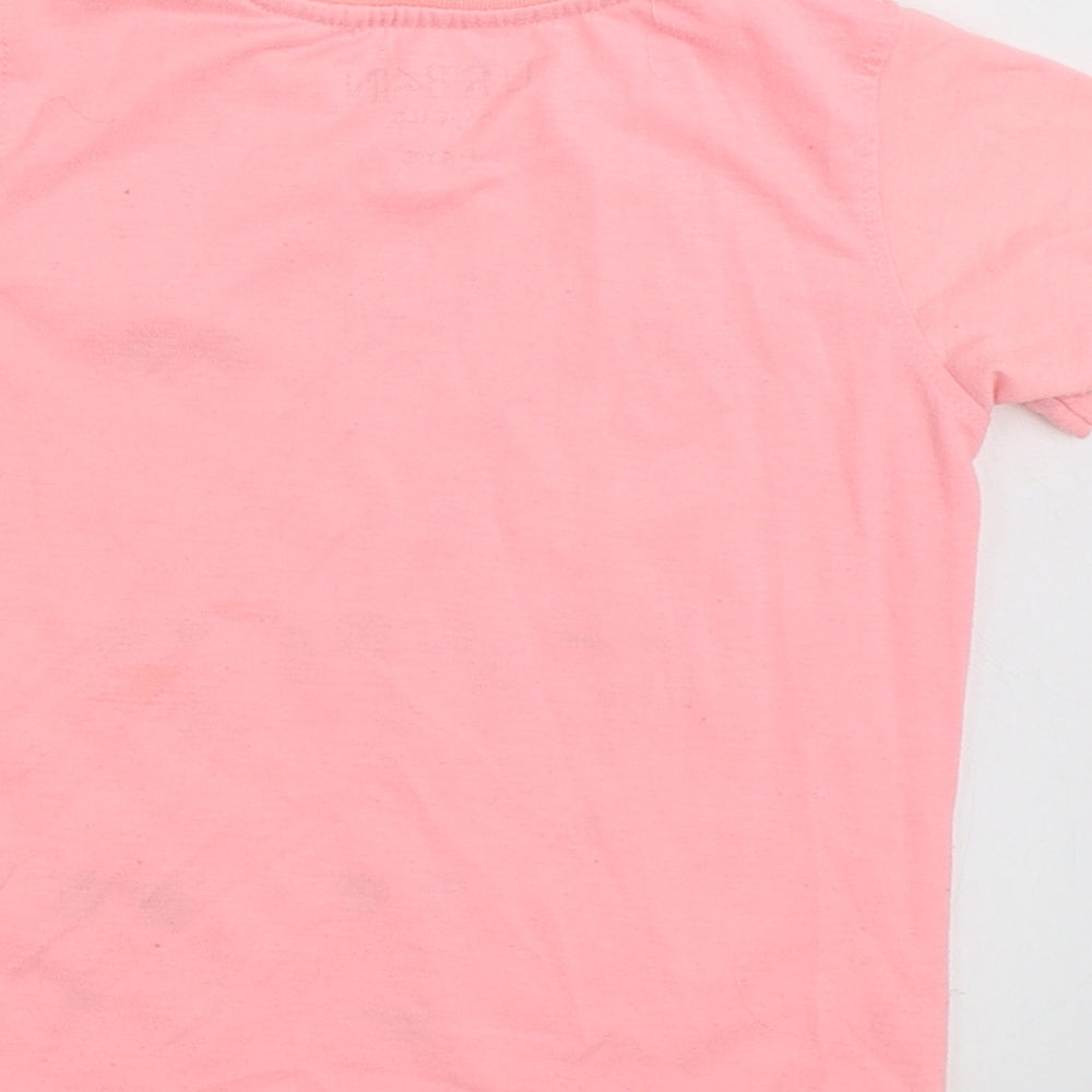 Urban Rascals Girls Pink 100% Polyester Basic T-Shirt Size 3-4 Years Crew Neck Pullover - Just So Cool!