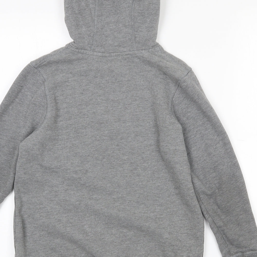 George Boys Grey Cotton Pullover Hoodie Size 8-9 Years - Logo print