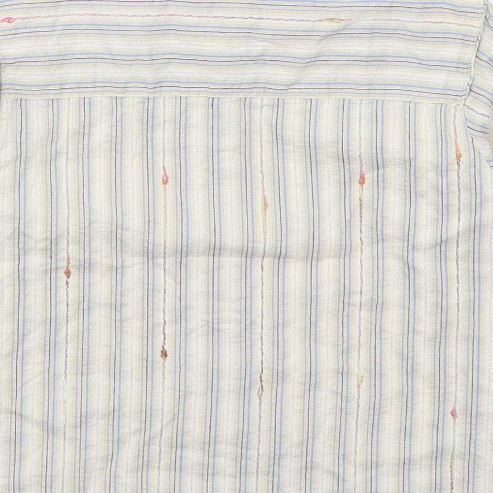 Next Boys Multicoloured Striped Cotton Basic Button-Up Size 18-24 Months Collared Button