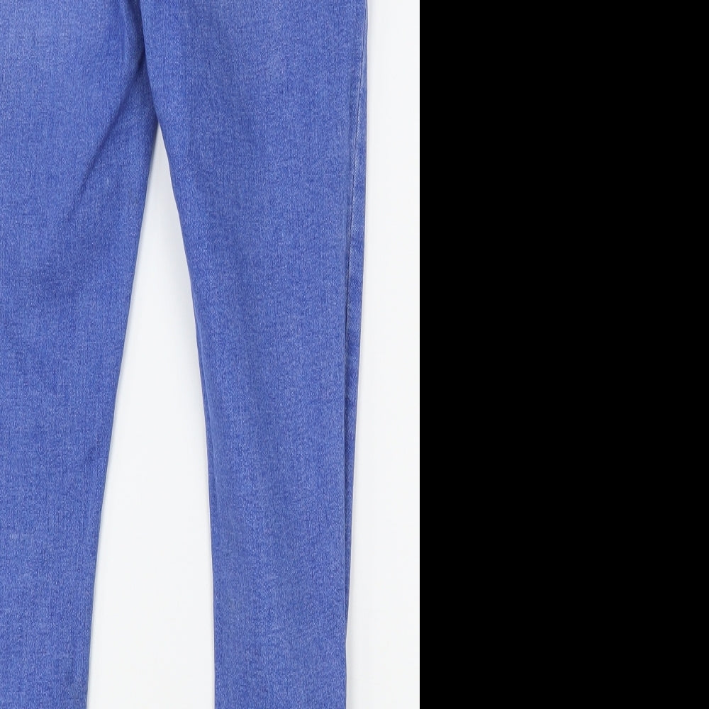Denim & Co Womens Blue Cotton Skinny Jeans Size 14 L27 in Regular Zip
