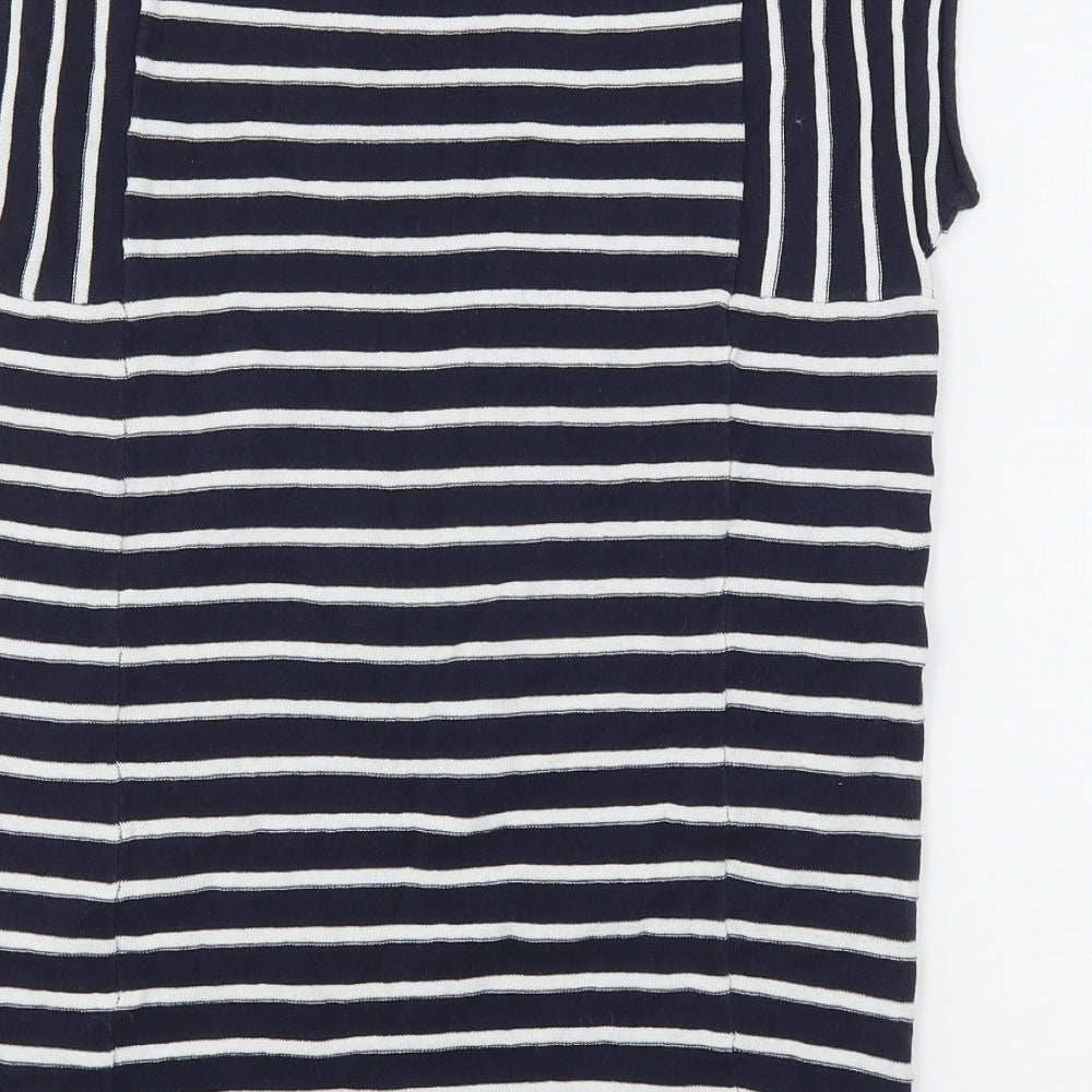NEXT Womens Multicoloured Round Neck Striped Cotton Pullover Jumper Size 8