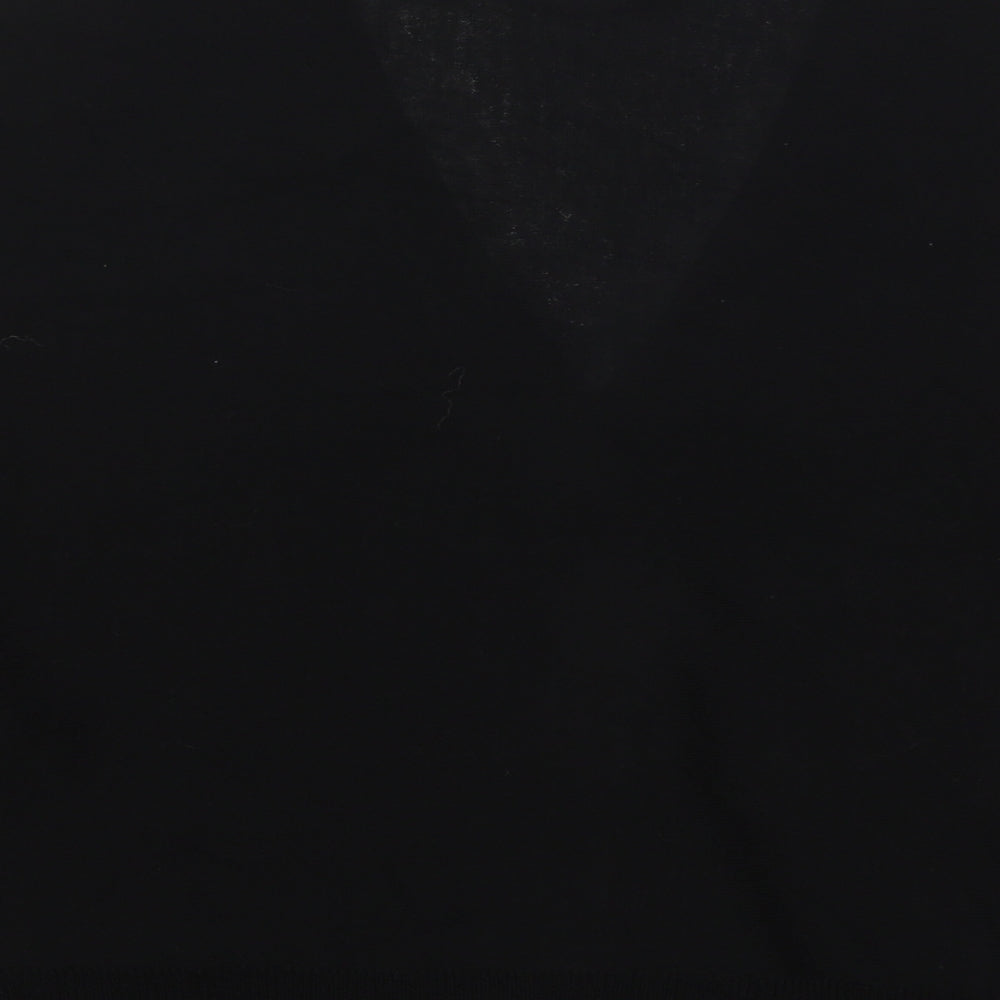M&Co Womens Black V-Neck Viscose Cardigan Jumper Size 12