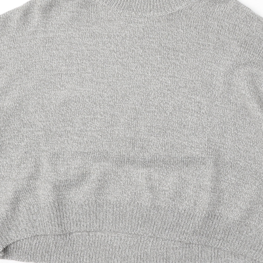 H&M Womens Grey Roll Neck Acrylic Pullover Jumper Size S