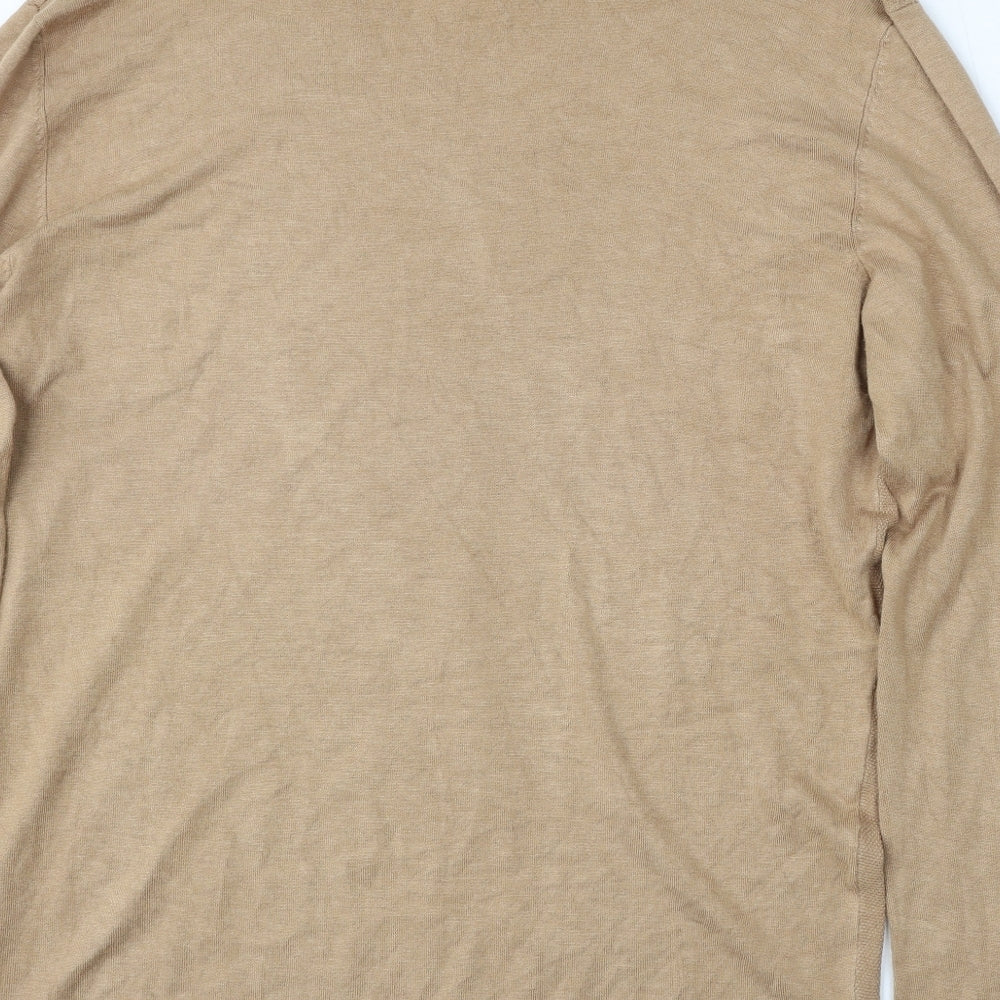 River Island Womens Brown Round Neck Viscose Pullover Jumper Size XL
