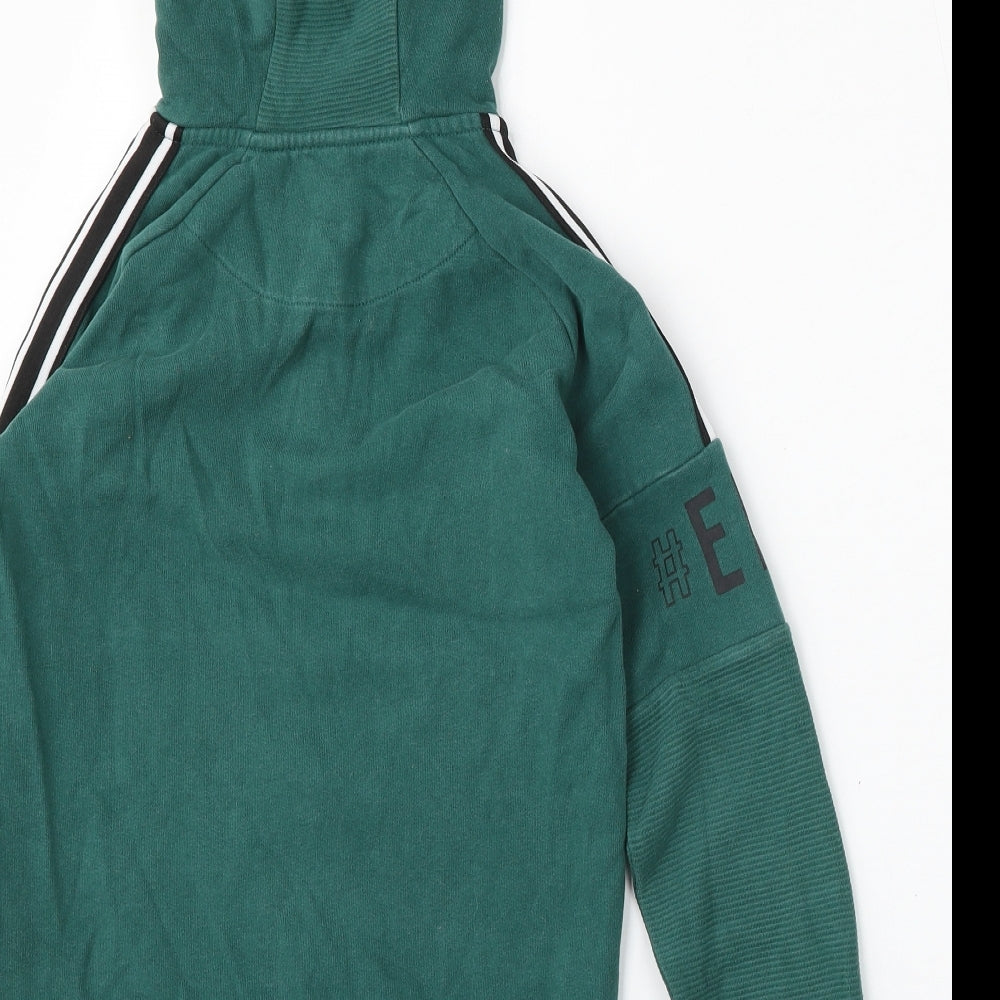 Nutmeg Girls Green Cotton Pullover Hoodie Size 8-9 Years