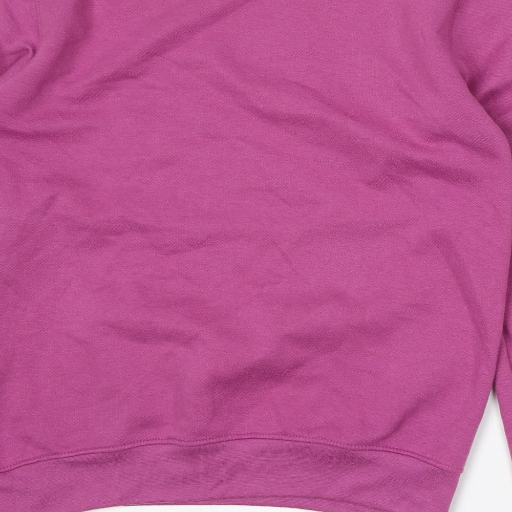 PRETTYLITTLETHING Womens Pink Cotton Pullover Sweatshirt Size S