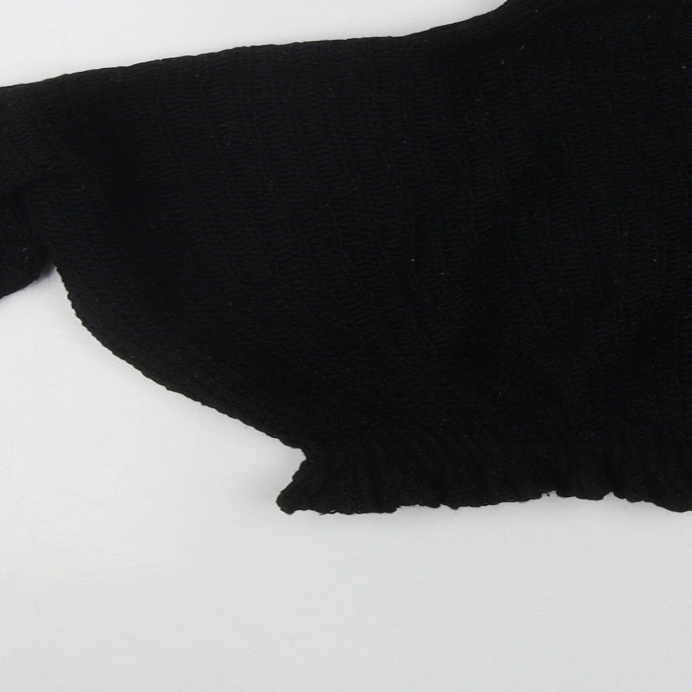 Boohoo Womens Black High Neck Polyester Pullover Jumper Size S