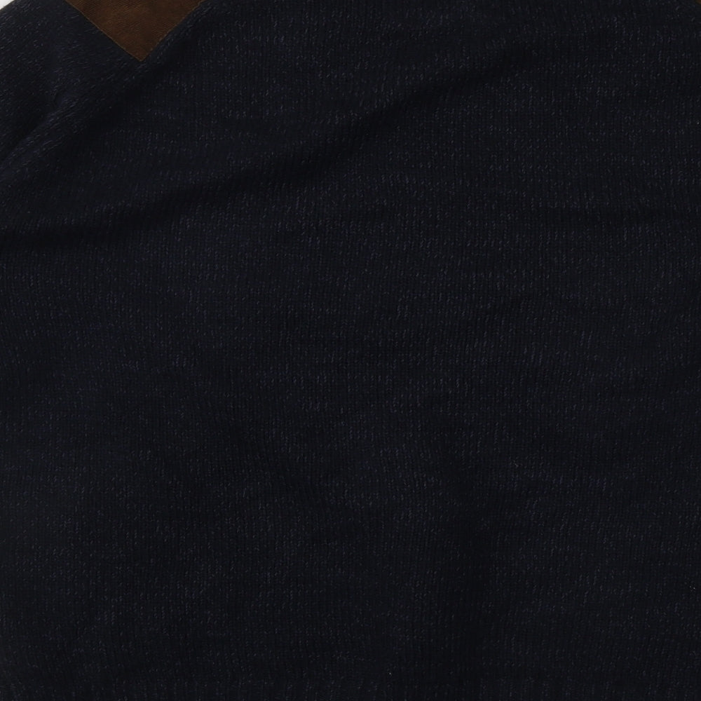Debenhams Womens Blue Round Neck Acrylic Pullover Jumper Size M