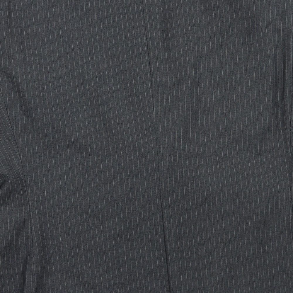 Butler & Webb Mens Grey Striped Jacket Blazer Size 42 Button