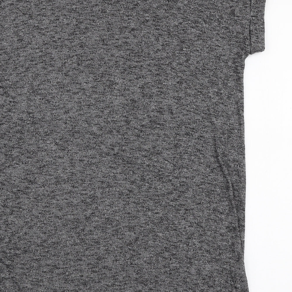 Woolworths Womens Grey Rayon T-Shirt Dress Size M Round Neck Pullover