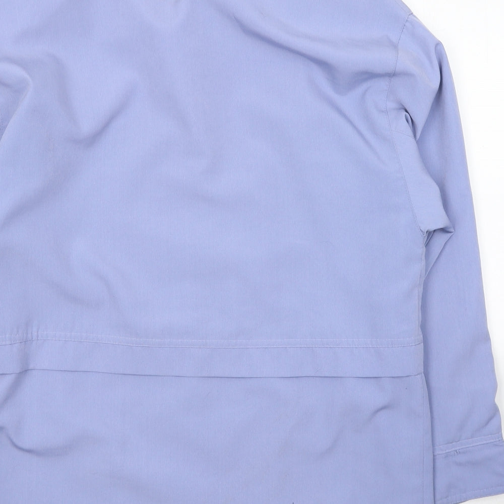Preworn Womens Blue Jacket Coat Size 12 Button