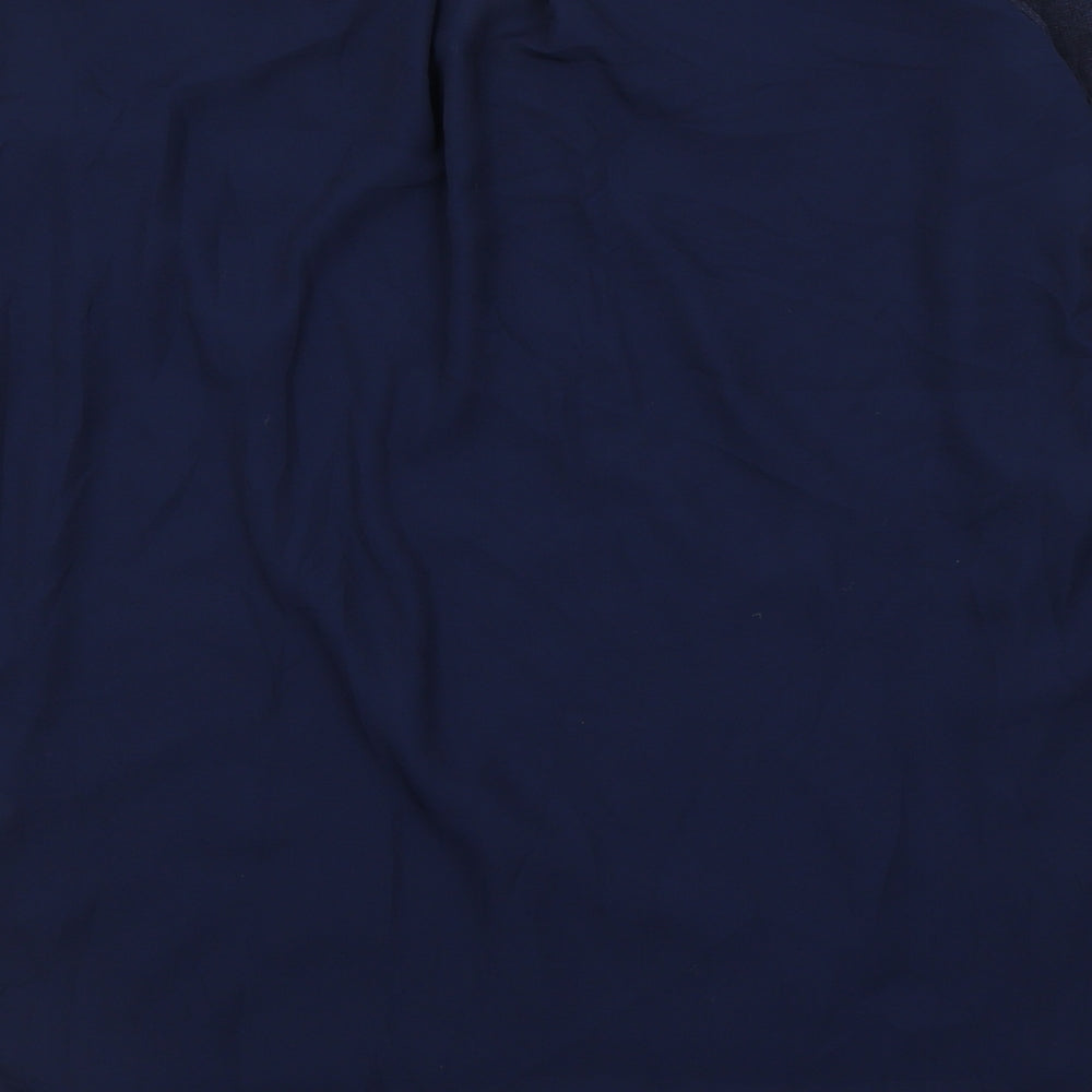 Atmosphere Womens Blue Viscose Basic Blouse Size 10 Round Neck