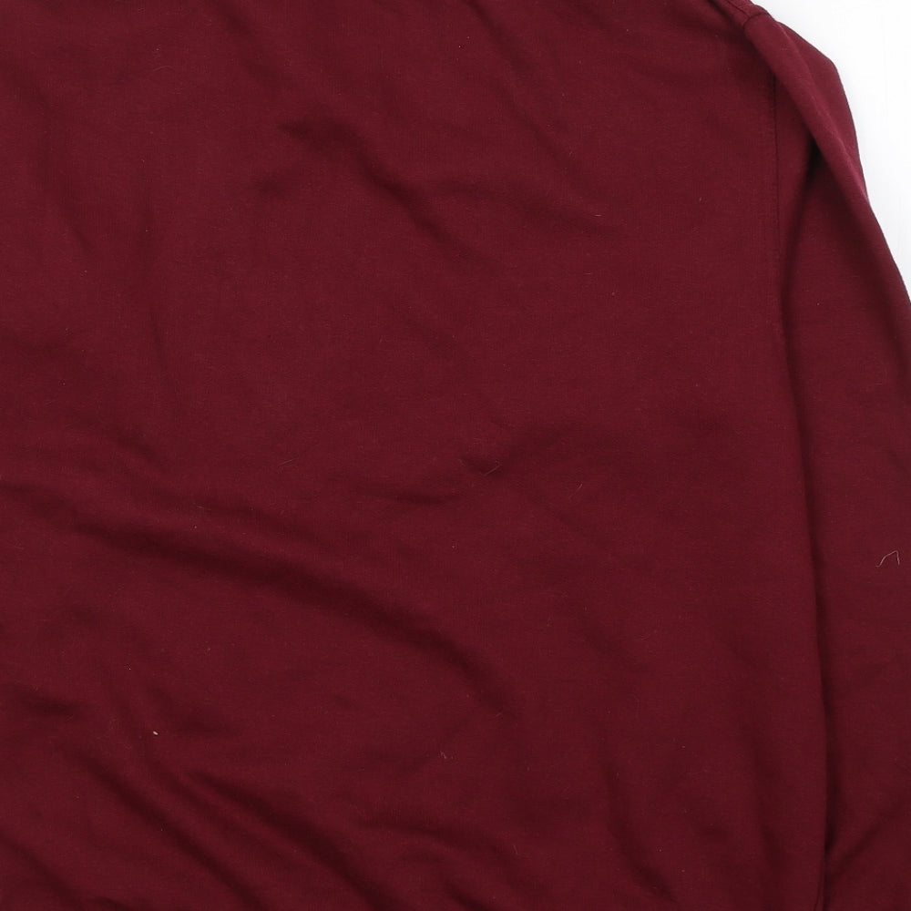 PRETTYLITTLETHING Womens Red Polyester Pullover Sweatshirt Size S Pullover