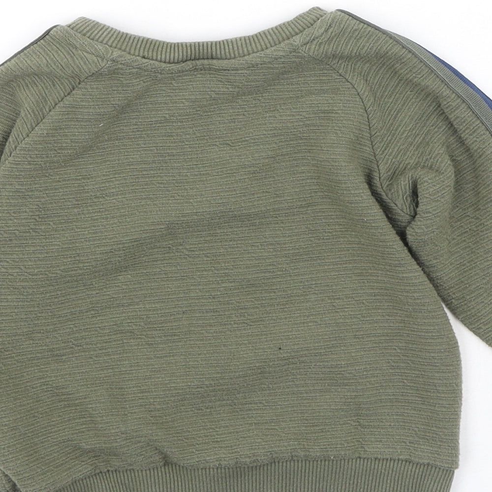 Primark Boys Green Polyester Pullover Jumper Size 18-24 Months - Born Rad