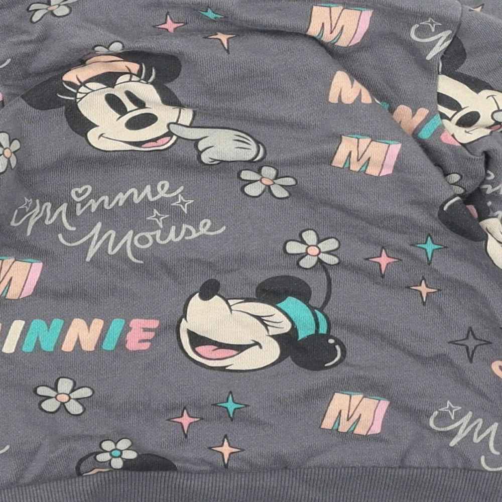 George Boys Grey Round Neck Cotton Pullover Jumper Size 2-3 Years - Minnie Mouse
