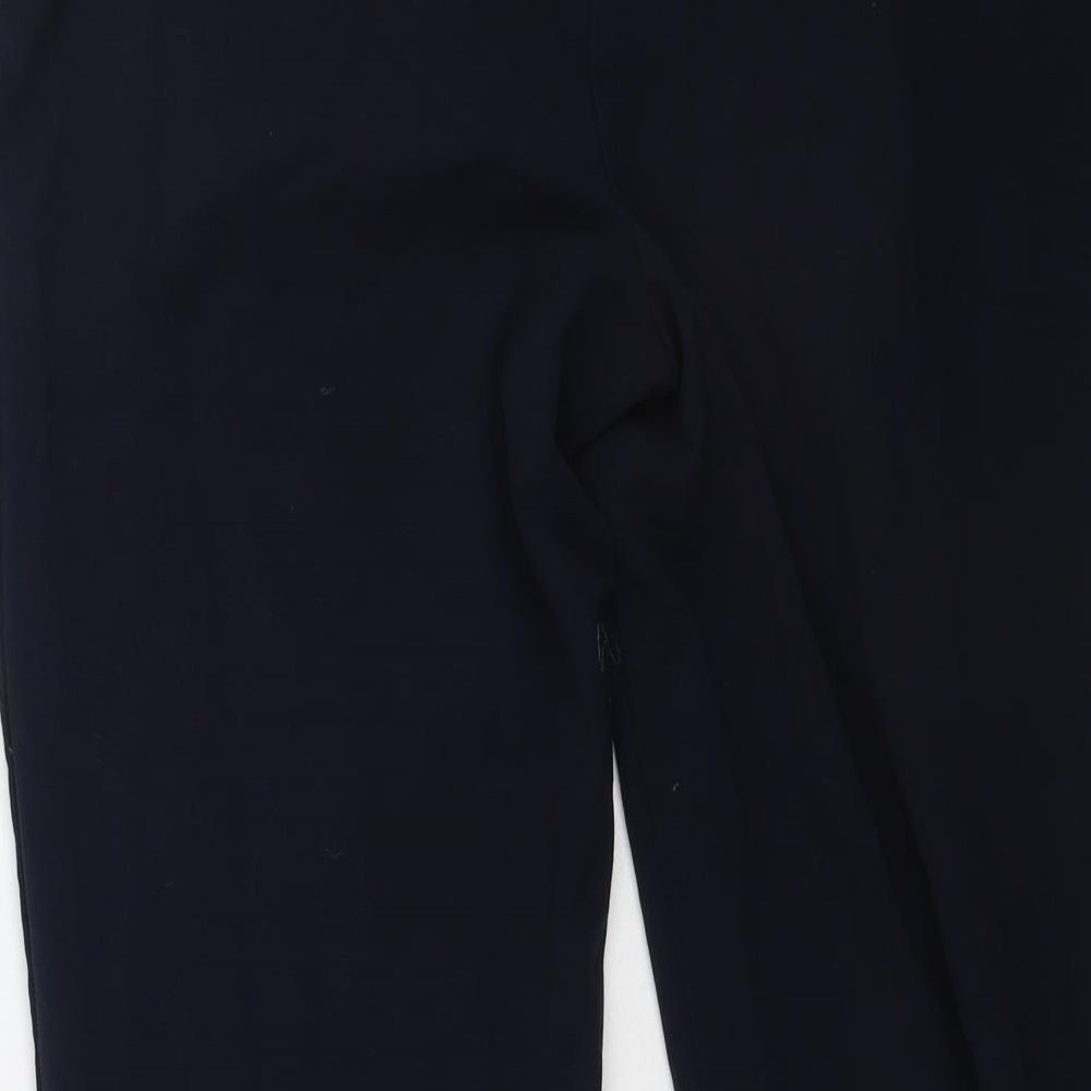 Isle Womens Blue Polyester Trousers Size 12 L25 in Regular