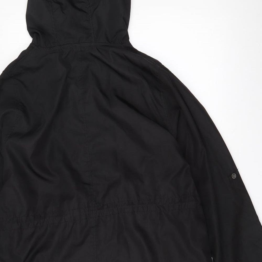 Denim & Co. Womens Black Jacket Size M Zip