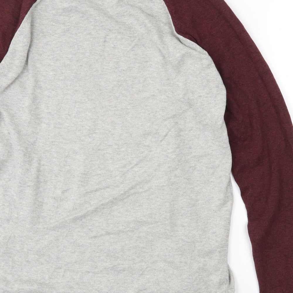 Cedarwood State Mens Grey Crew Neck Cotton Pullover Jumper Size S