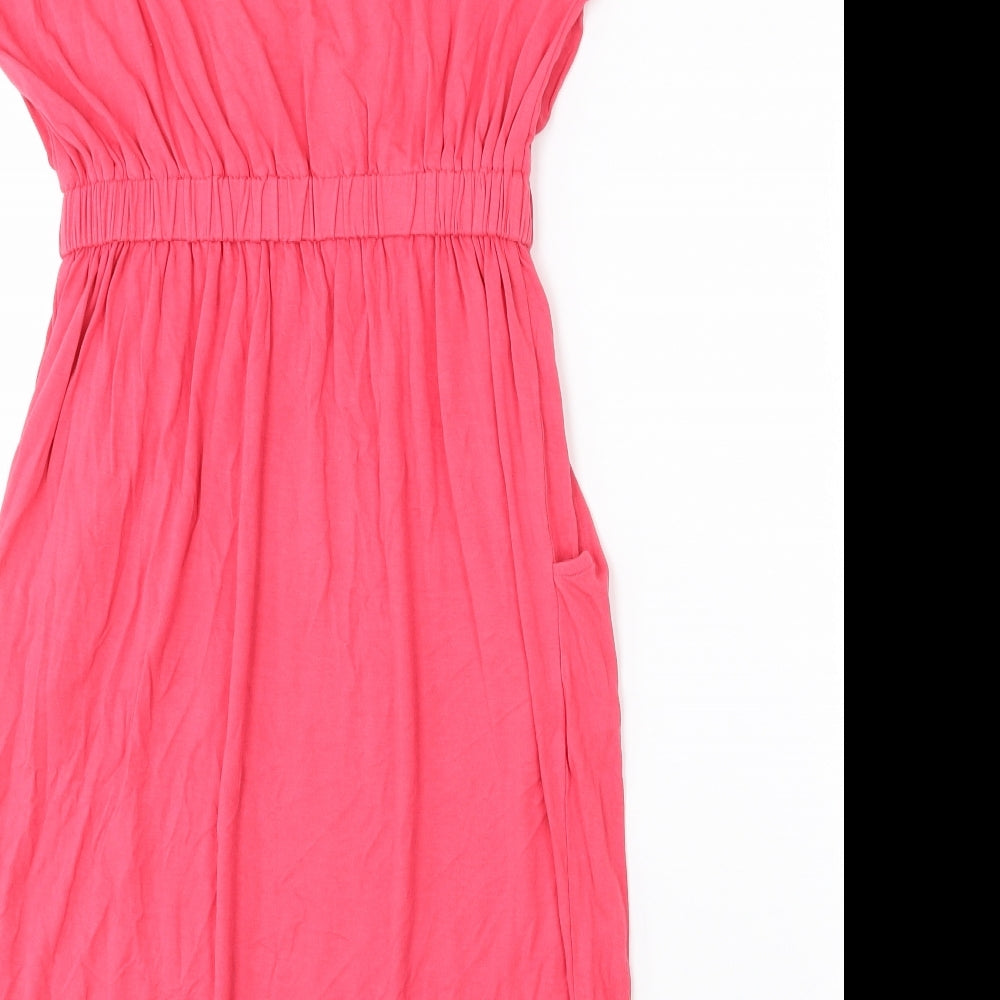 Part Two Womens Pink Viscose Wrap Dress Size XS V-Neck