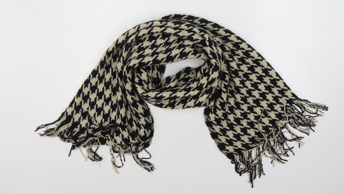 Preworn Womens Multicoloured Houndstooth Polyester Shawl/Wrap