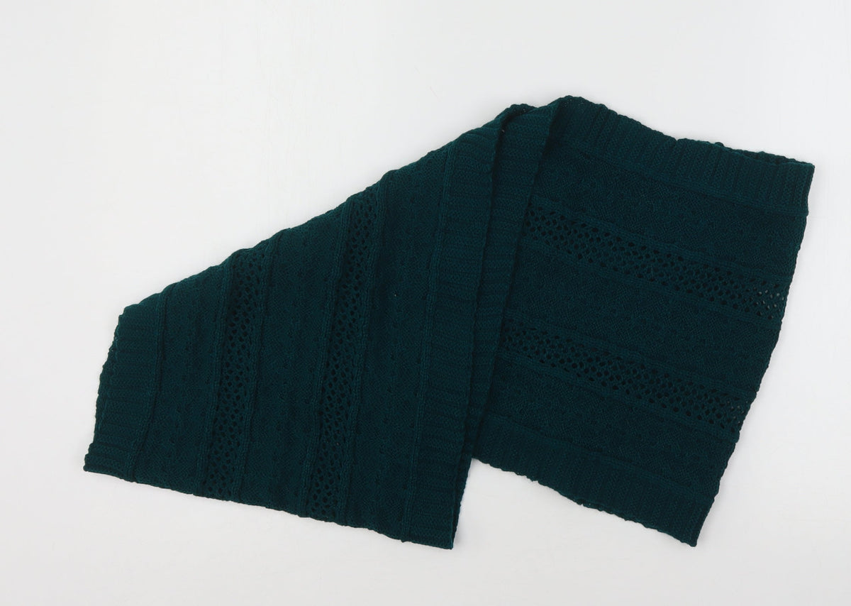 Luxe Womens Green Acrylic Shawl/Wrap