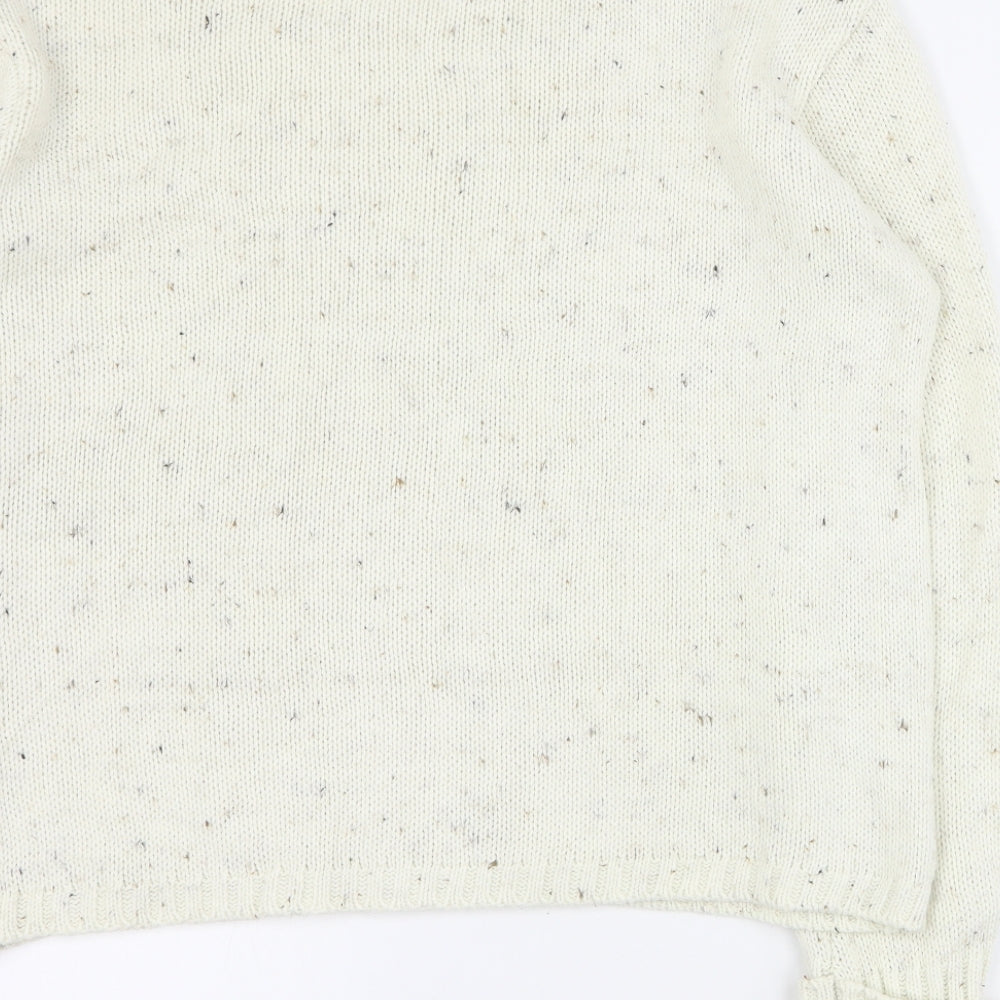 Store Twenty One Womens Beige Round Neck Acrylic Pullover Jumper Size M