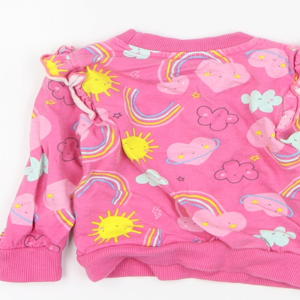 Studio Baby Pink 100% Cotton Pullover Jumper Size 3-6 Months Pullover