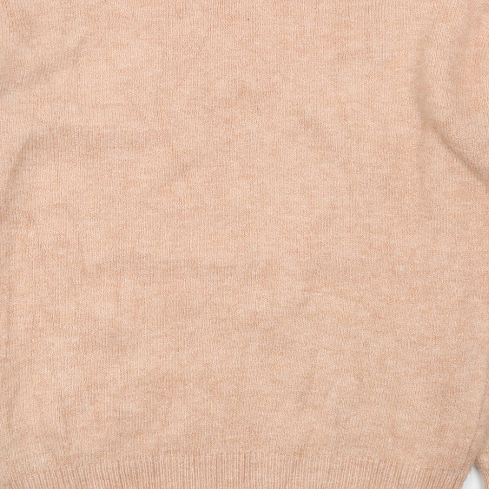 Marks and Spencer Womens Pink Round Neck Acrylic Pullover Jumper Size S
