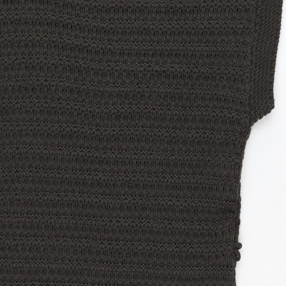 Therapy Womens Grey Acrylic Jumper Dress Size 12 Round Neck Pullover
