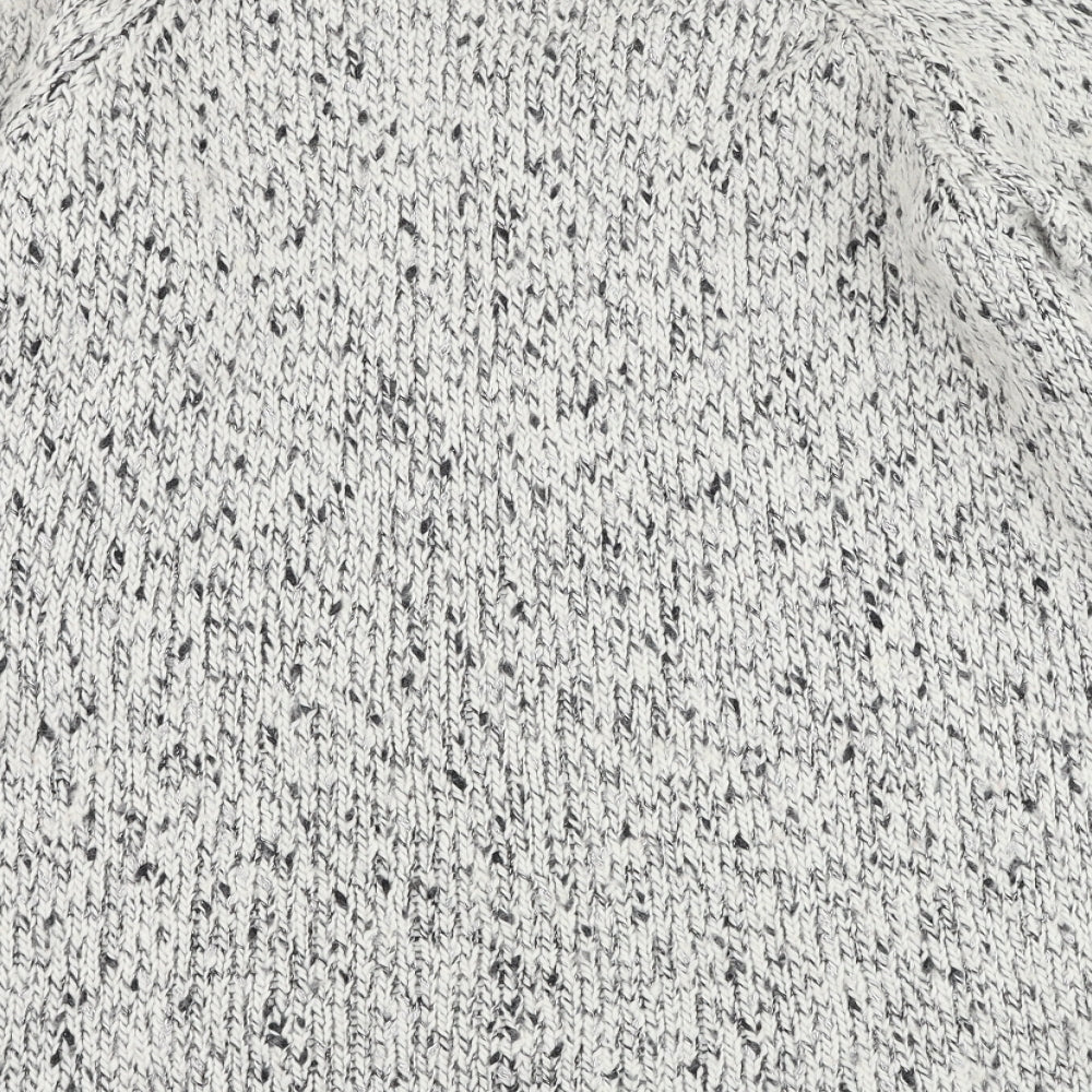 H&M Womens Ivory Round Neck Acrylic Pullover Jumper Size M