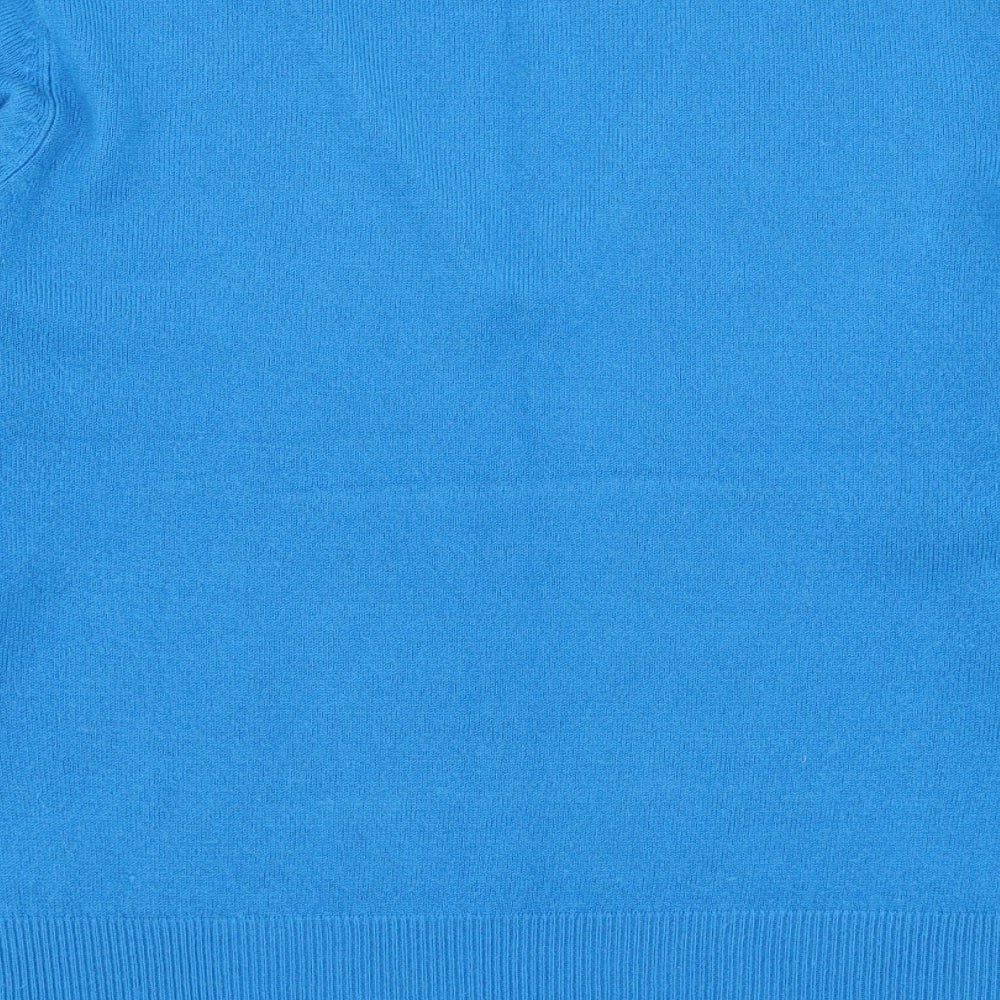 M&Co Womens Blue Acrylic Pullover Sweatshirt Size M Pullover