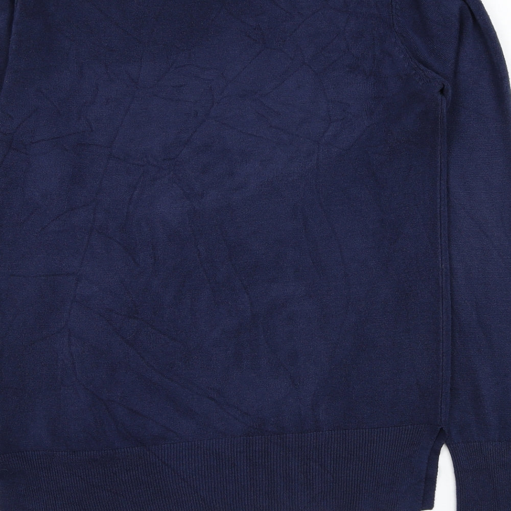 Atmosphere Womens Blue Acrylic Pullover Sweatshirt Size 12 Pullover