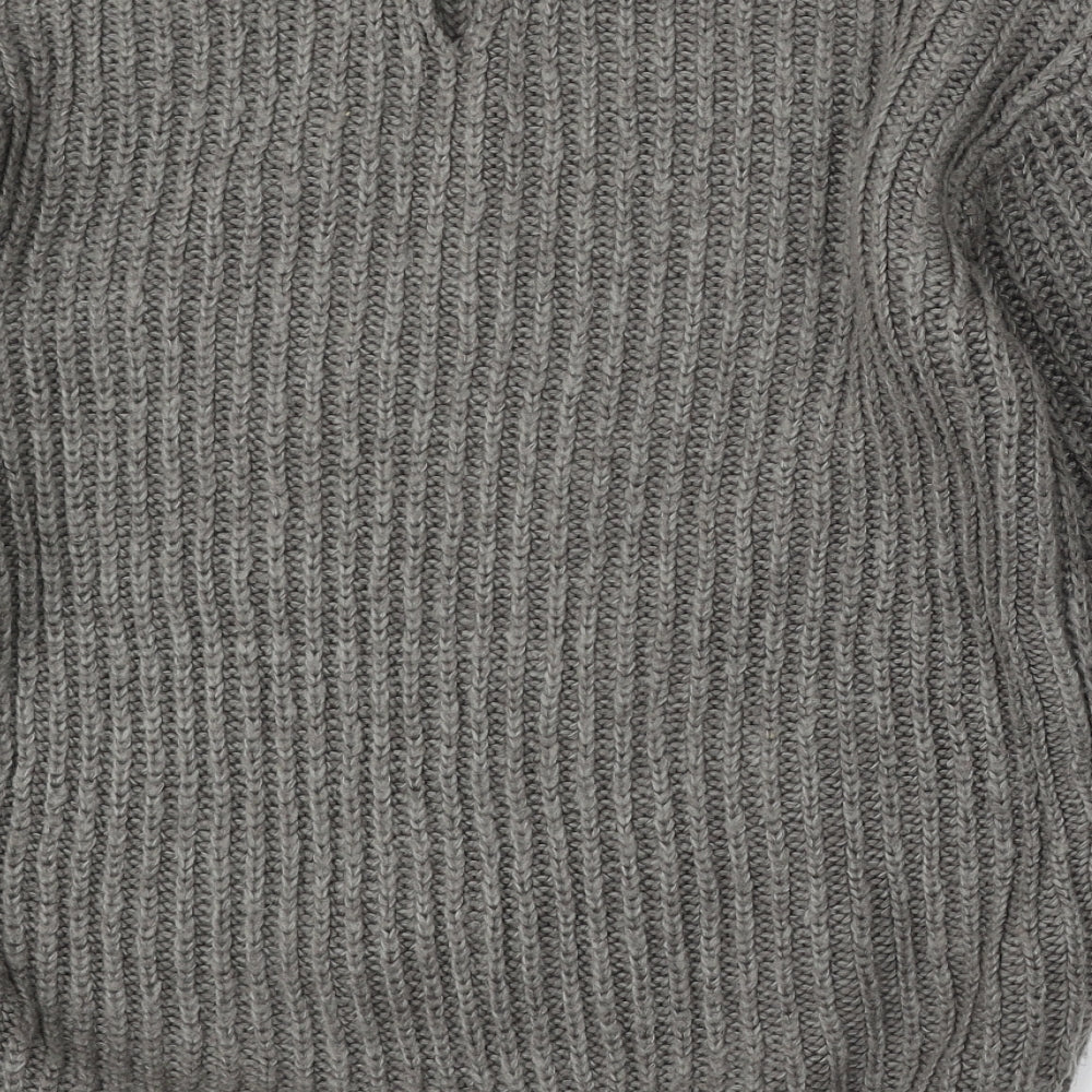 Matalan Womens Grey Round Neck Acrylic Pullover Jumper Size S