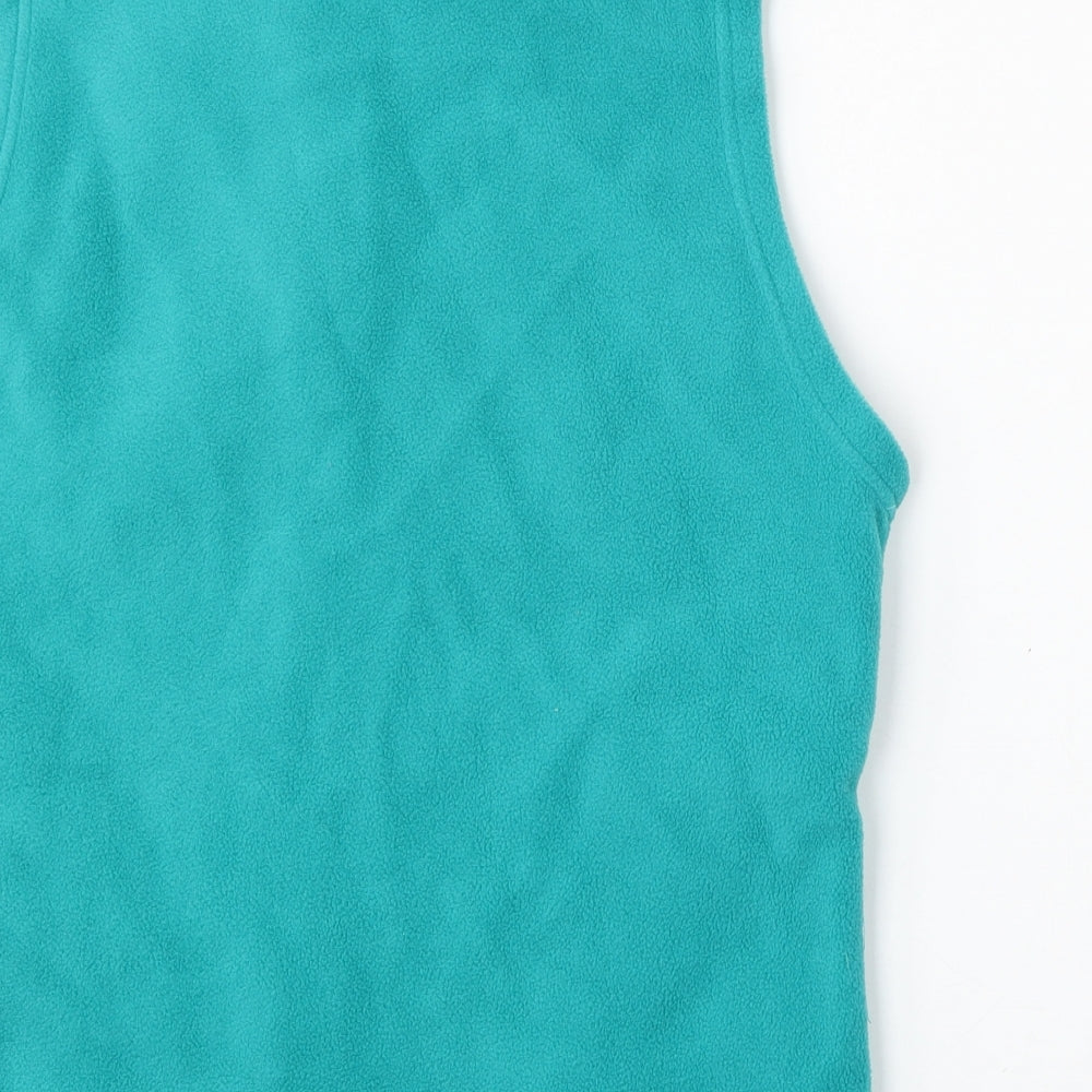 EWM Womens Green Polyester Vest Sweatshirt Size 14 Zip