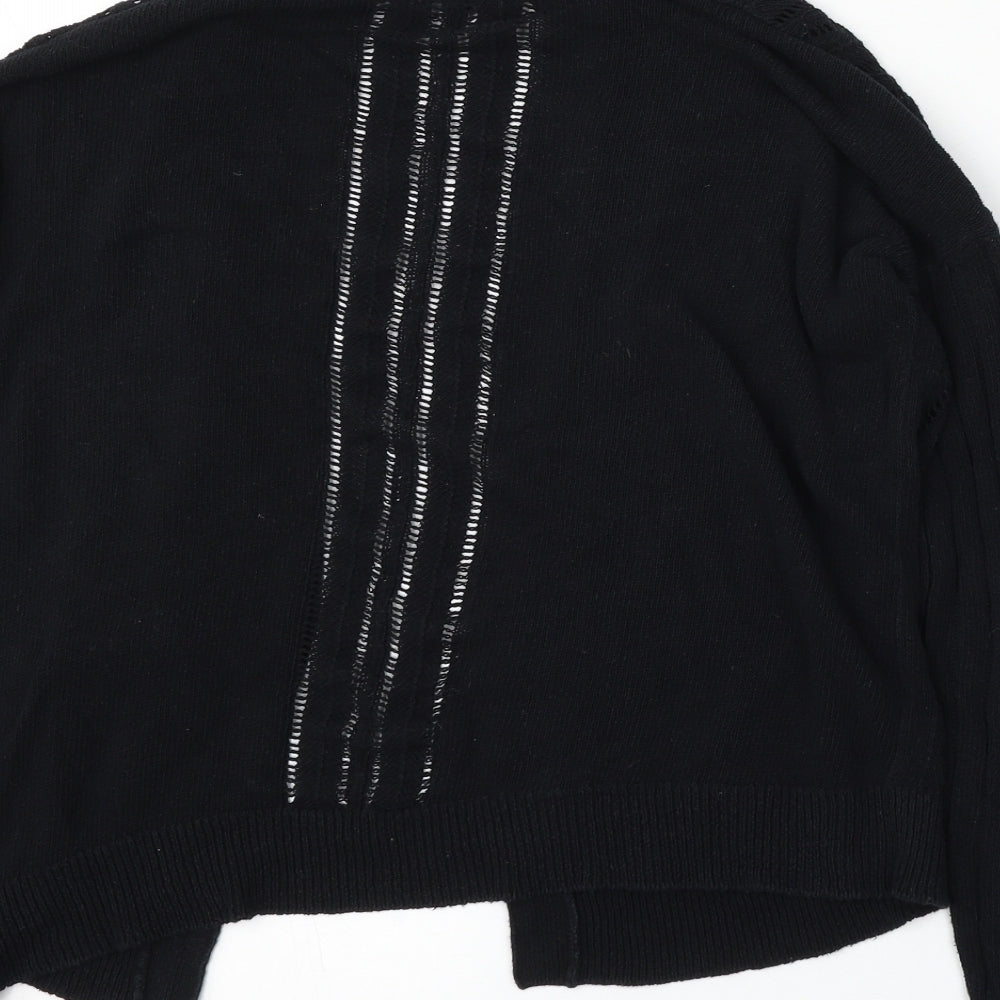 Next Womens Black V-Neck Cotton Cardigan Jumper Size 10