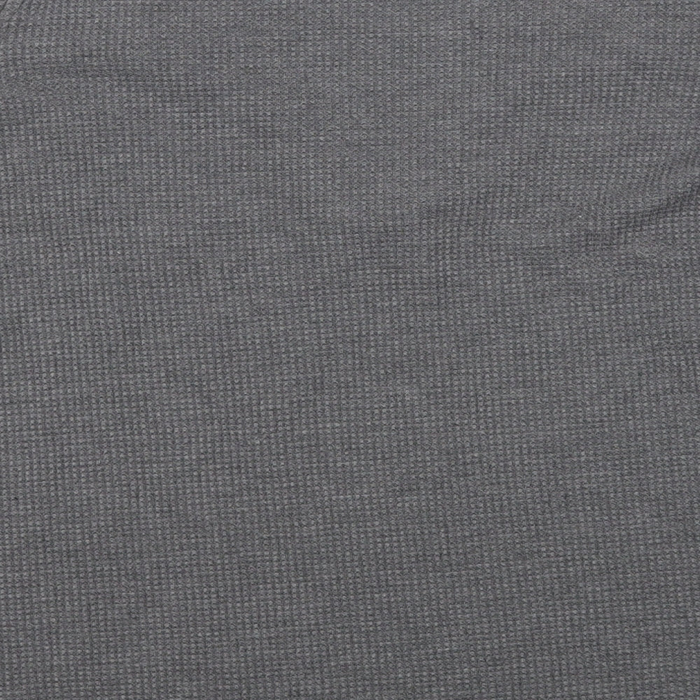 Preworn Womens Grey Cotton Pullover Sweatshirt Size L Zip