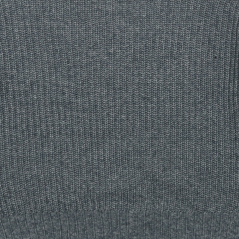 Rachel Roy Womens Blue Boat Neck Acrylic Pullover Jumper Size M