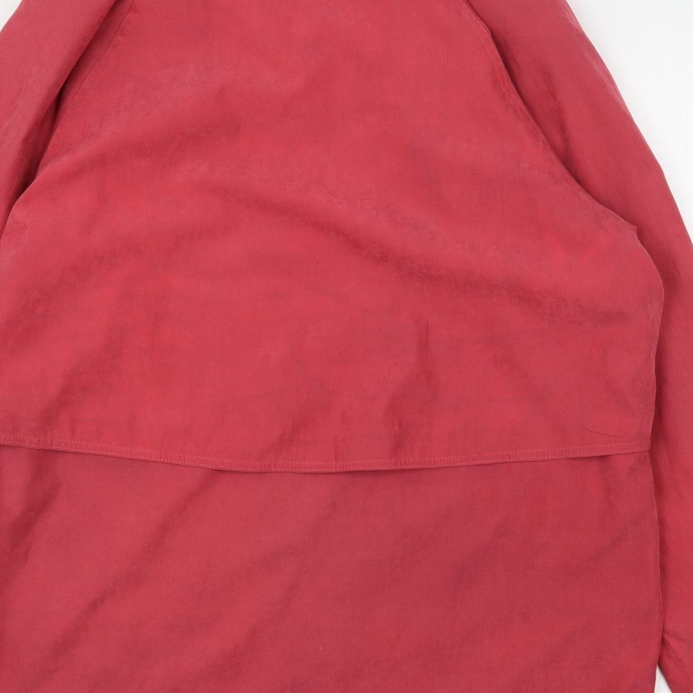 Gold Womens Pink Overcoat Coat Size M Zip