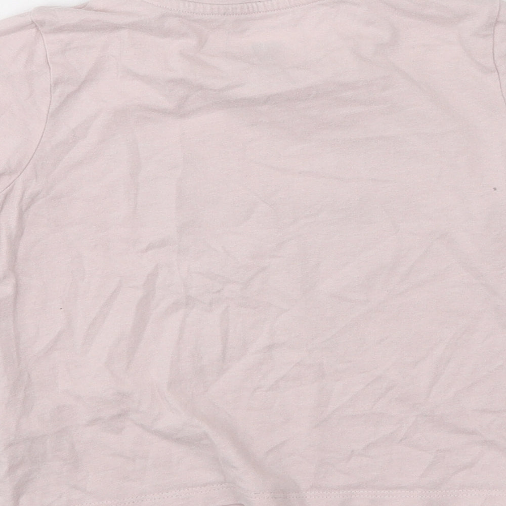 Very Girls Purple 100% Cotton Basic T-Shirt Size 4-5 Years Round Neck - Butterflies