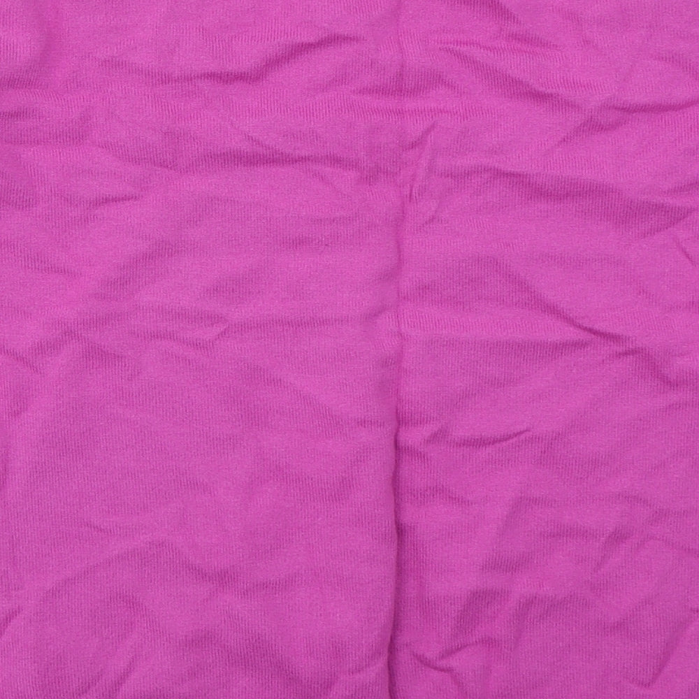 M&Co Womens Pink Round Neck Cotton Pullover Jumper Size L