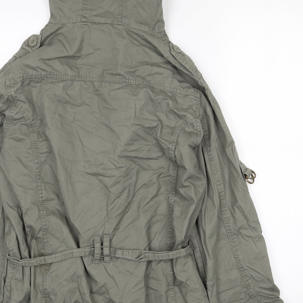 Demin Co Womens Green Overcoat Coat Size 12 Button