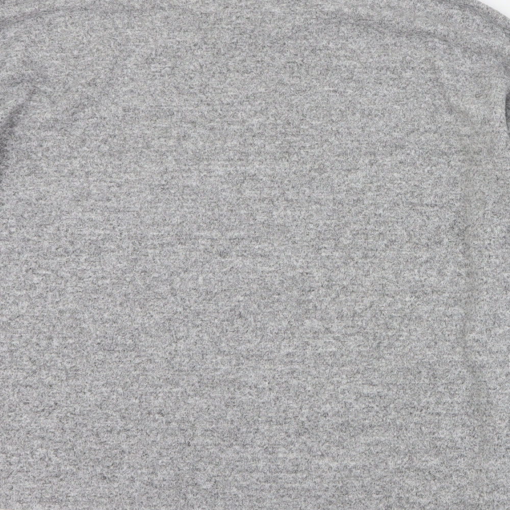 New Look Womens Grey Round Neck Viscose Pullover Jumper Size M