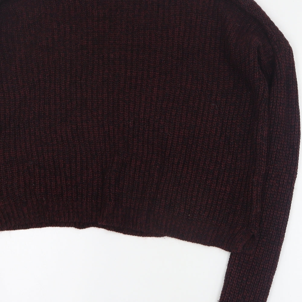 FB Sister Womens Red Round Neck Acrylic Pullover Jumper Size XS - 'Curious'