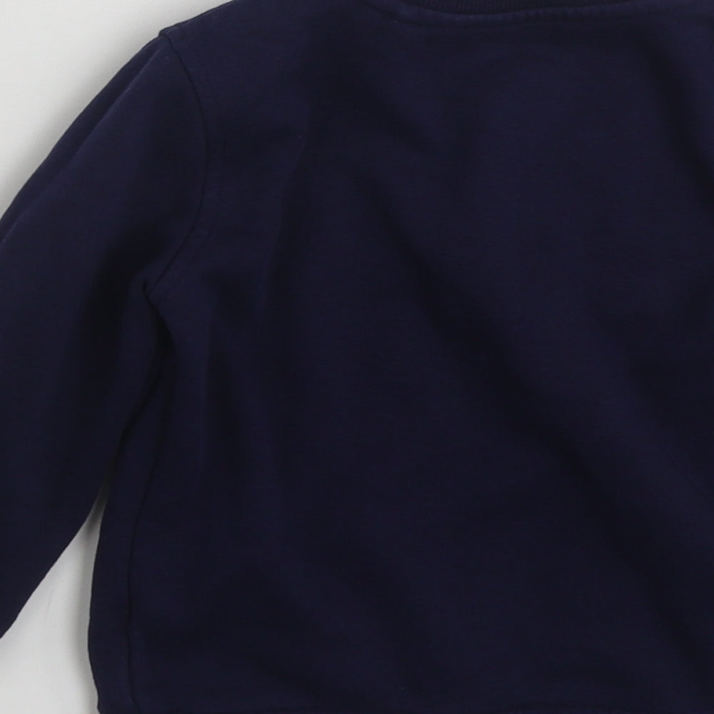 George Boys Blue Cotton Pullover Sweatshirt Size 2-3 Years Pullover